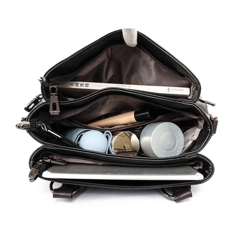 High-quality Soft Leather Luxury Handbag High-capacity Crossbody