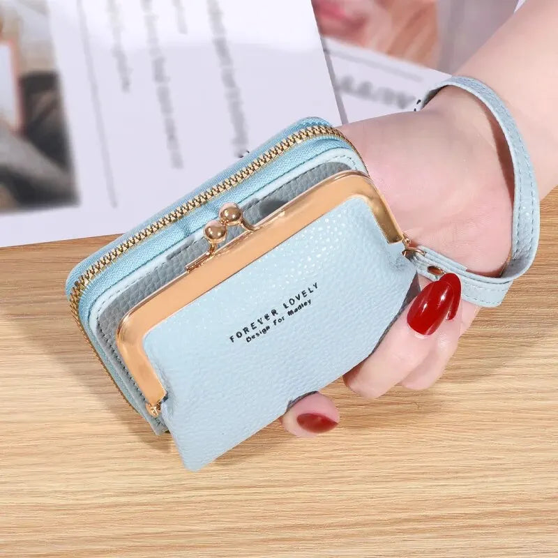 Fashion Wrist Strap Wallet Large Capacity Coin Clip Bag