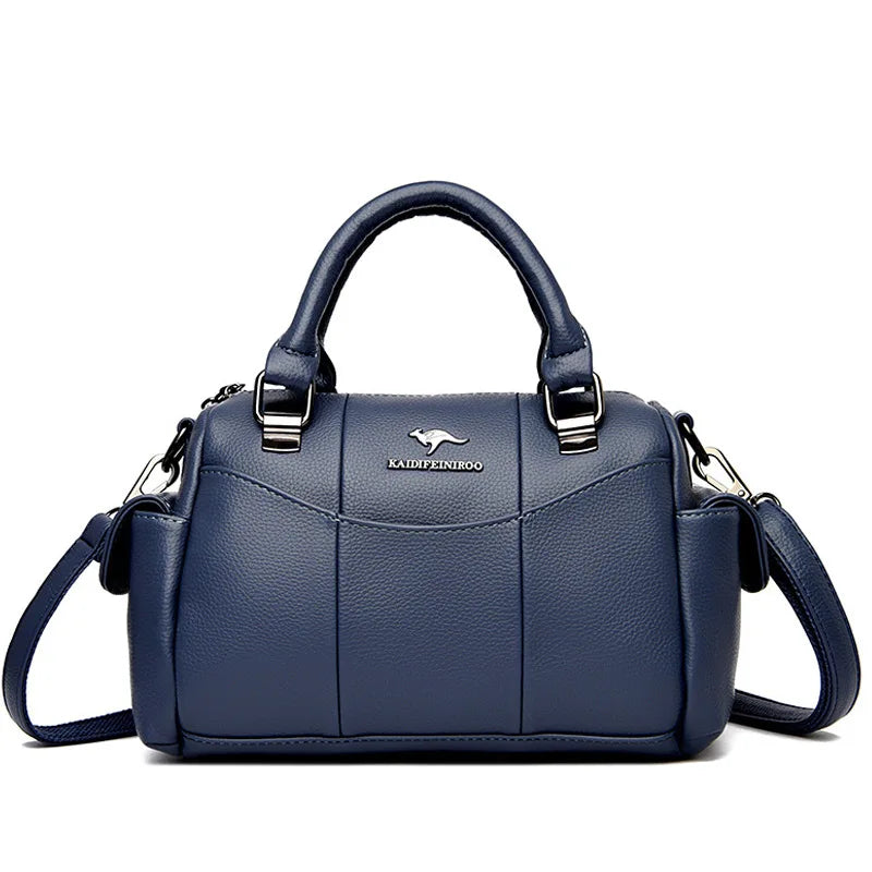 Urban Minimalist Women's Shoulder Bag Splicing Handbag Soft Polyester Lining Tote Bag