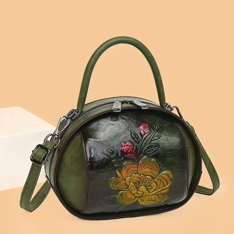 Stylish Bag Retro Coin Purse Women's Bags Multi-layered Oval Fashionable Bag