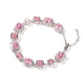 Charming Pink Cubic Zircon Bracelet Fine Luxury Jewelry