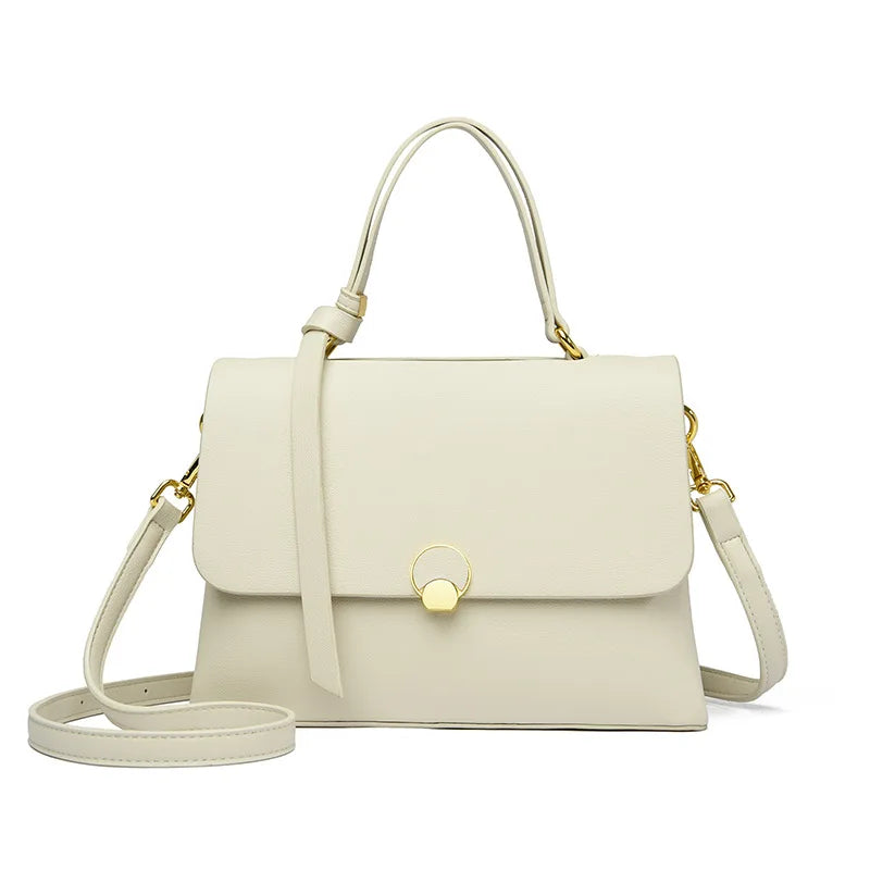 Fashionable High-End Versatile Casual Bag Trendy Textured Color-Blocked Handbag
