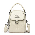 Vintage Floral Embossed Leather Mini Shoulder Bag Crossbody Handbag
