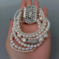 Classic style 7 Strands Natural Freshwater Pearl Bracelet