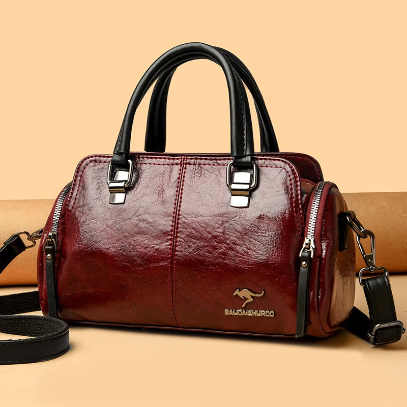 High Quality Leather Handbags Crossbody Shoulder Bags Casual Large Capacity Tote