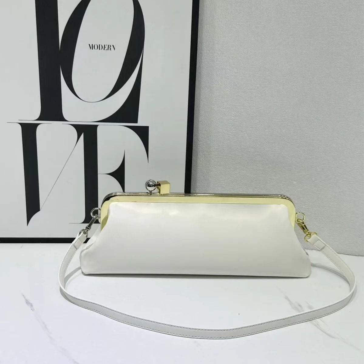 Fashionable Baguette Bag Long Clutch Bags with Removable Strap Luxury Design