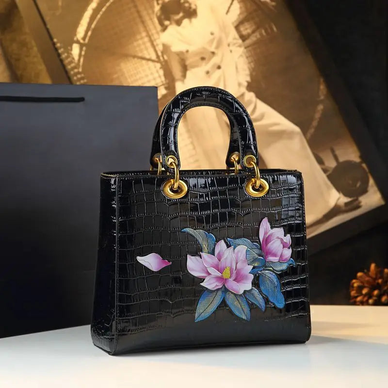 Small Shoulder Crossbody Handbag Crocodile Pattern Bags