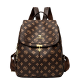 Classic Kangaroo Printed Backpacks Pu Leather Backpack
