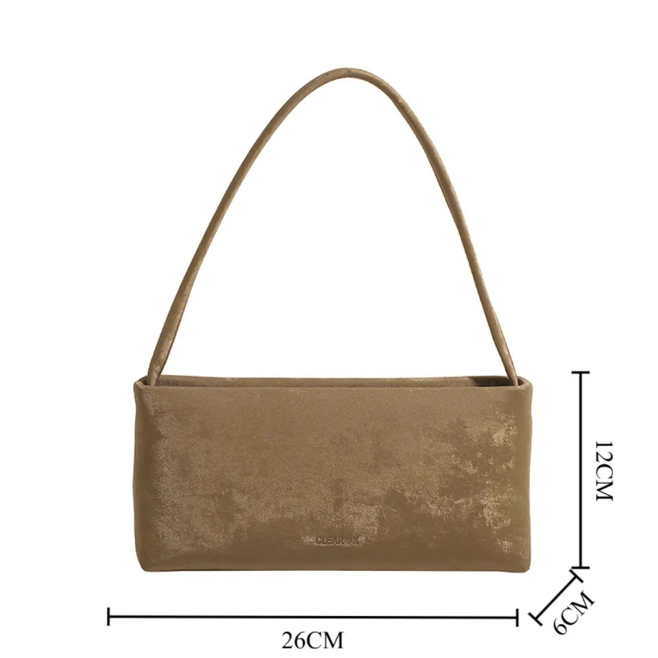 Small PU Leather Design Square Underarm Shoulder Bag
