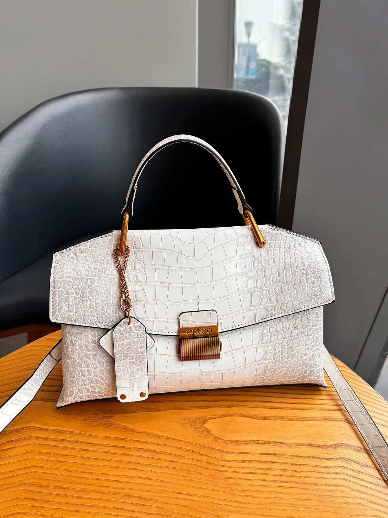 Retro blue snake-shaped high-grade handbag fashion luxury handbag large-capacity