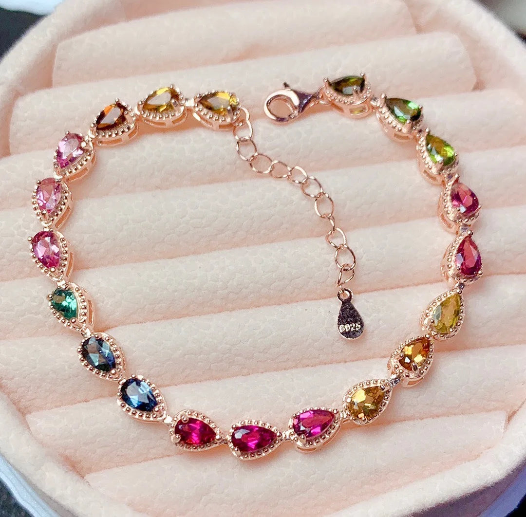 Exquisite Colorful Cubic Zirconia Luxury Bracelet