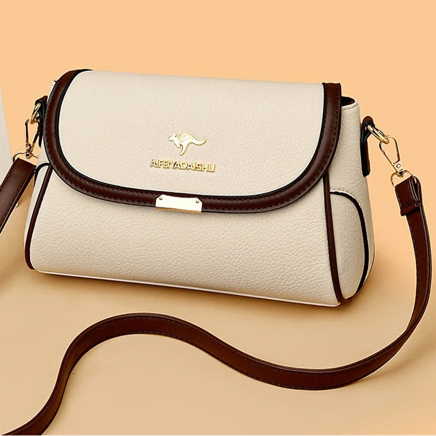 Solid Color Top Quality Leather Small Shoulder Messenger Bags