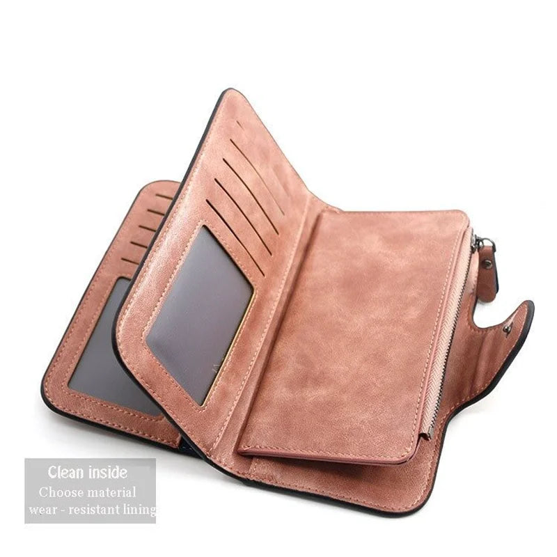 Fashion Wallet Woman Long Clutch PU Leather Large Capacity Card Holder Purse