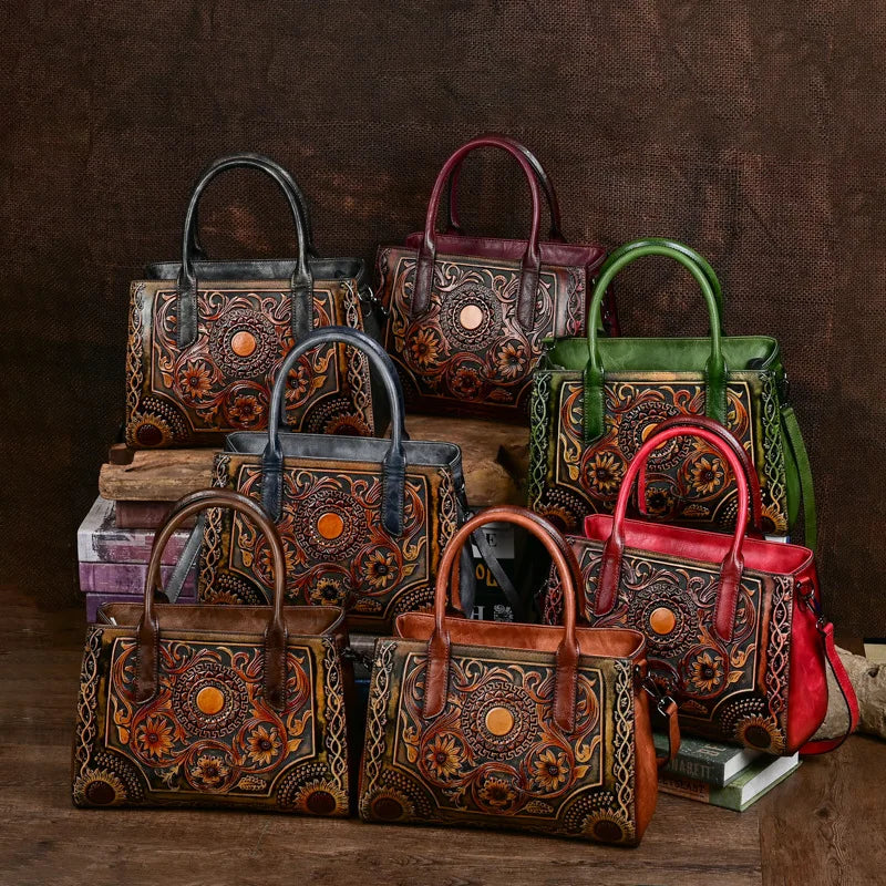 Vintage Embossed Women's Bag Shoulder Crossbody Handbag