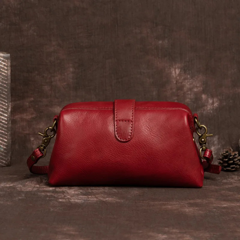 Leather Crossbody Bag Retro Messenger Bag Leather Phone Sling Bag Ladies Clutch