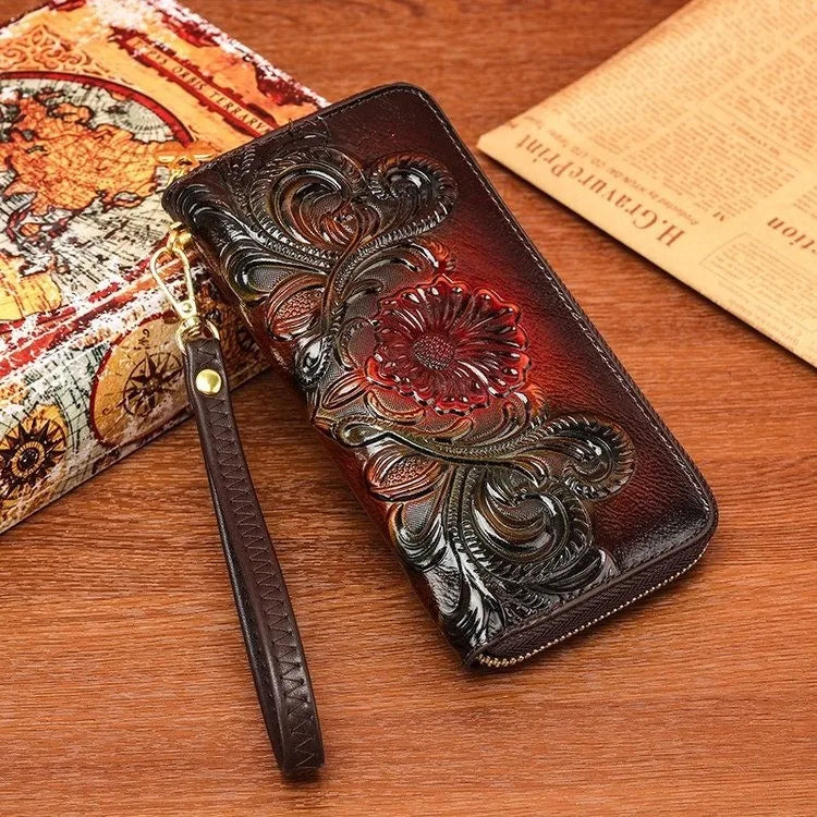 Luxury Designer Long Wallet Women Mobile Phone Wrist Wallet