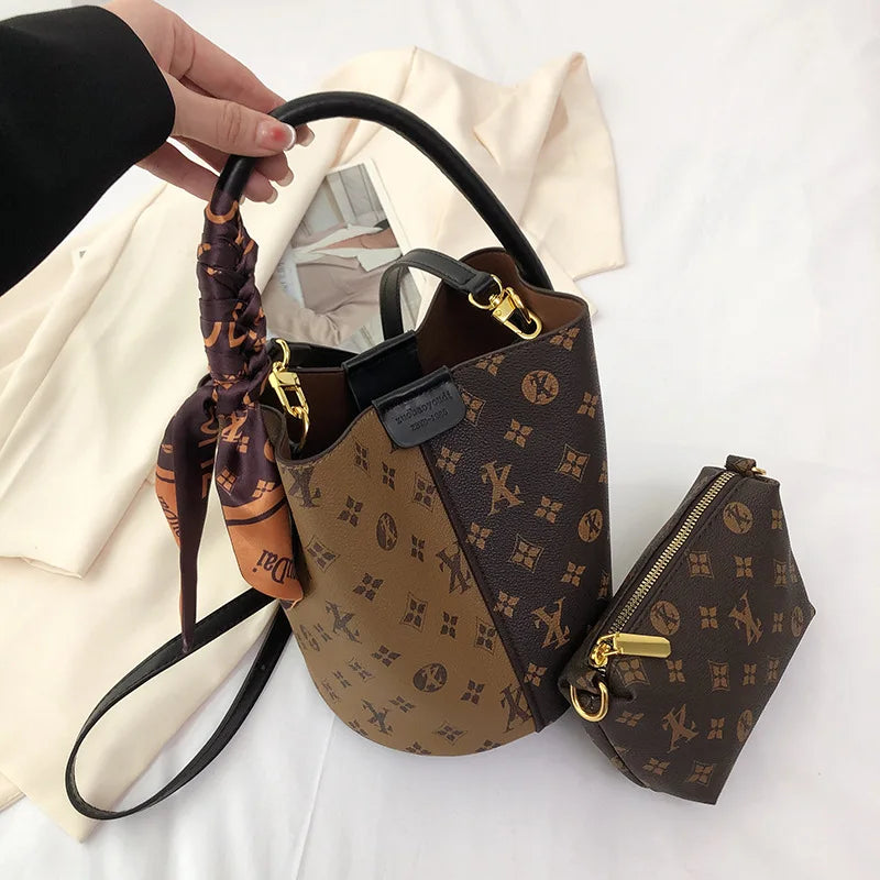 Classic Luxury Shoulder Bag Fashionable Print Retro Crossbody Bag