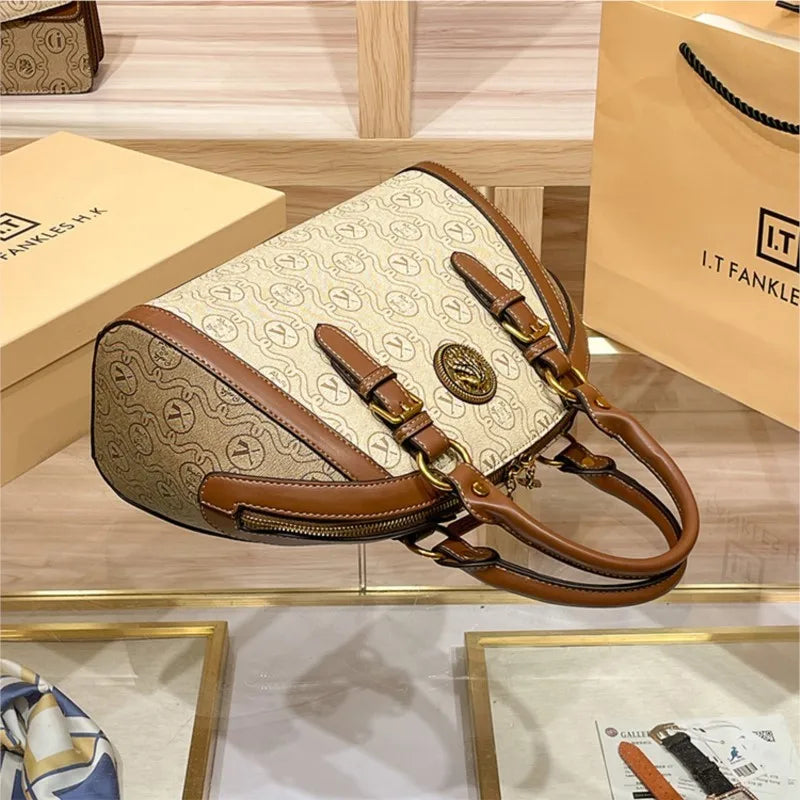 Fashionable and luxurious brand handbag leather shoulder bag