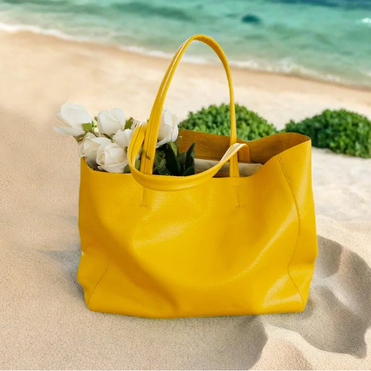 Luxury Bag Casual Tote Fashion Handbag Soft Cowhide