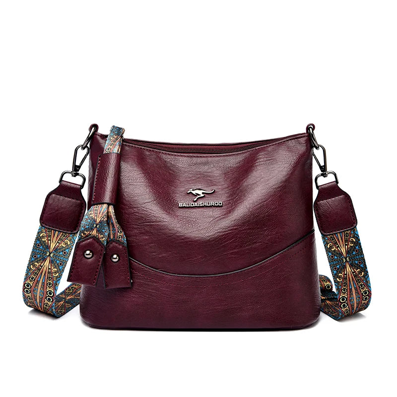 Soft Leather Crossbody Bags Women Bags Designer Vintage Casual Shoulder Bag