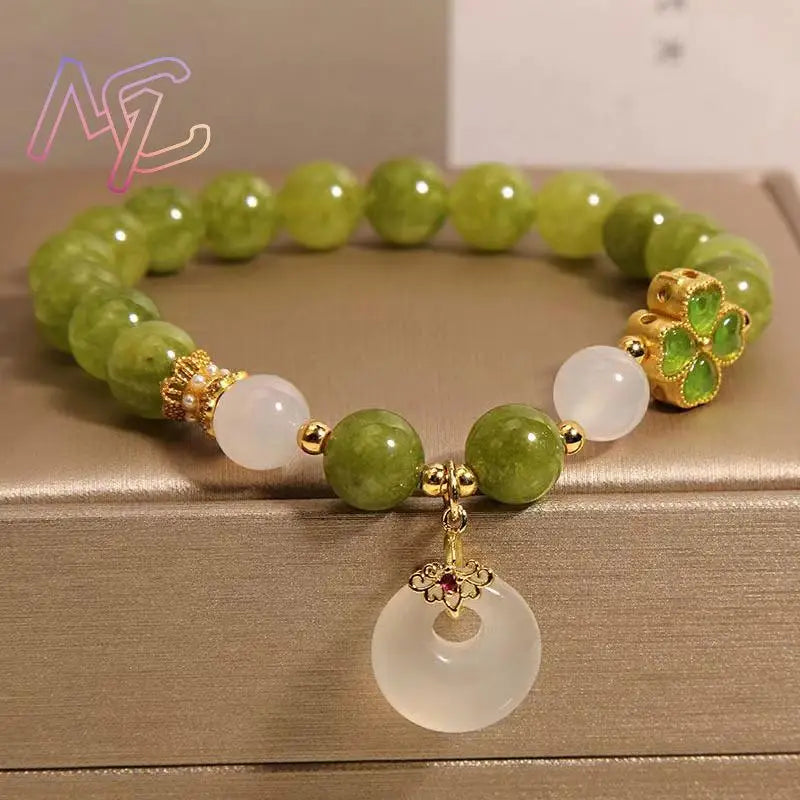 Real Jade Beads Bracelets Jewelry Bangle