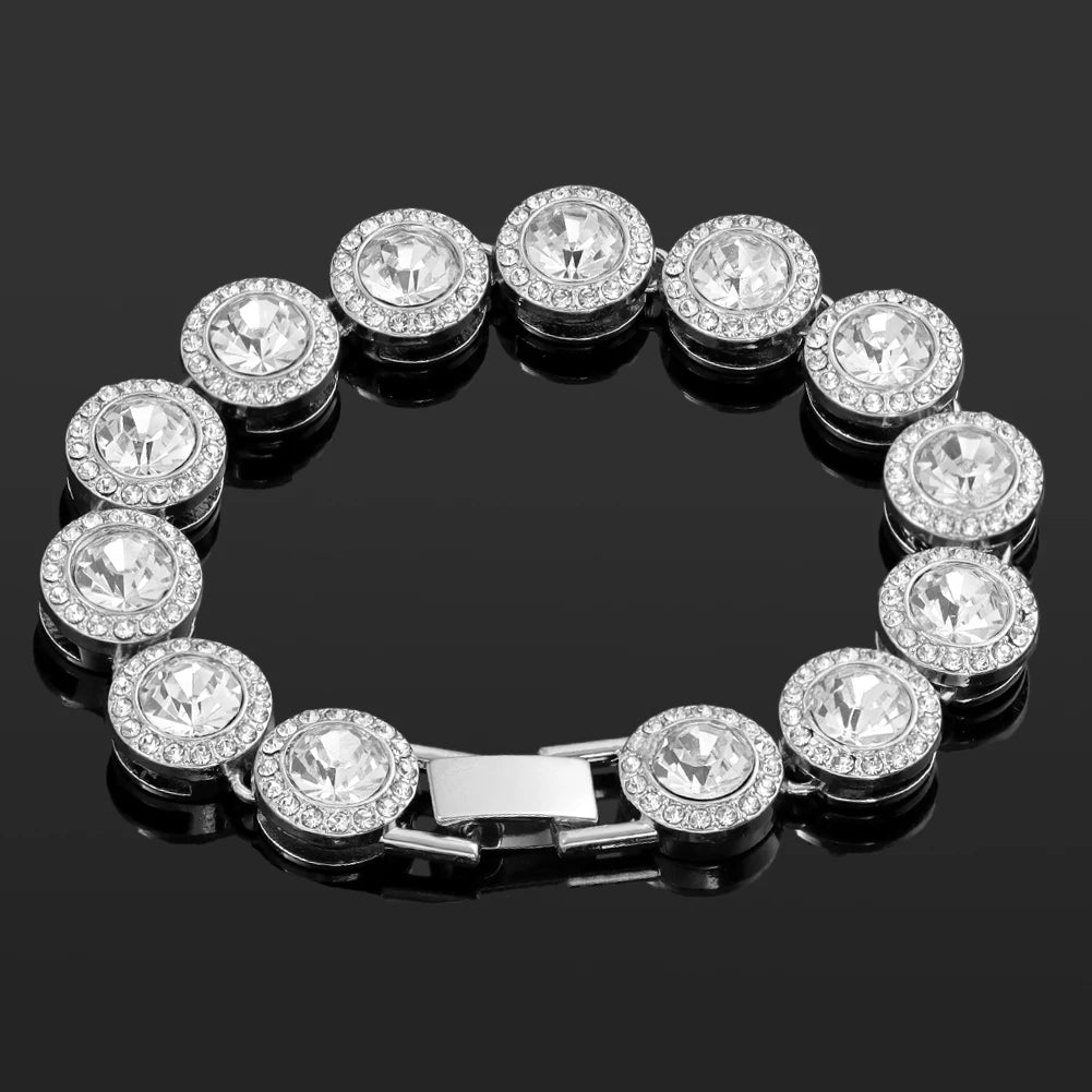 Iced Out Pink Crystal Bracelet Jewelry