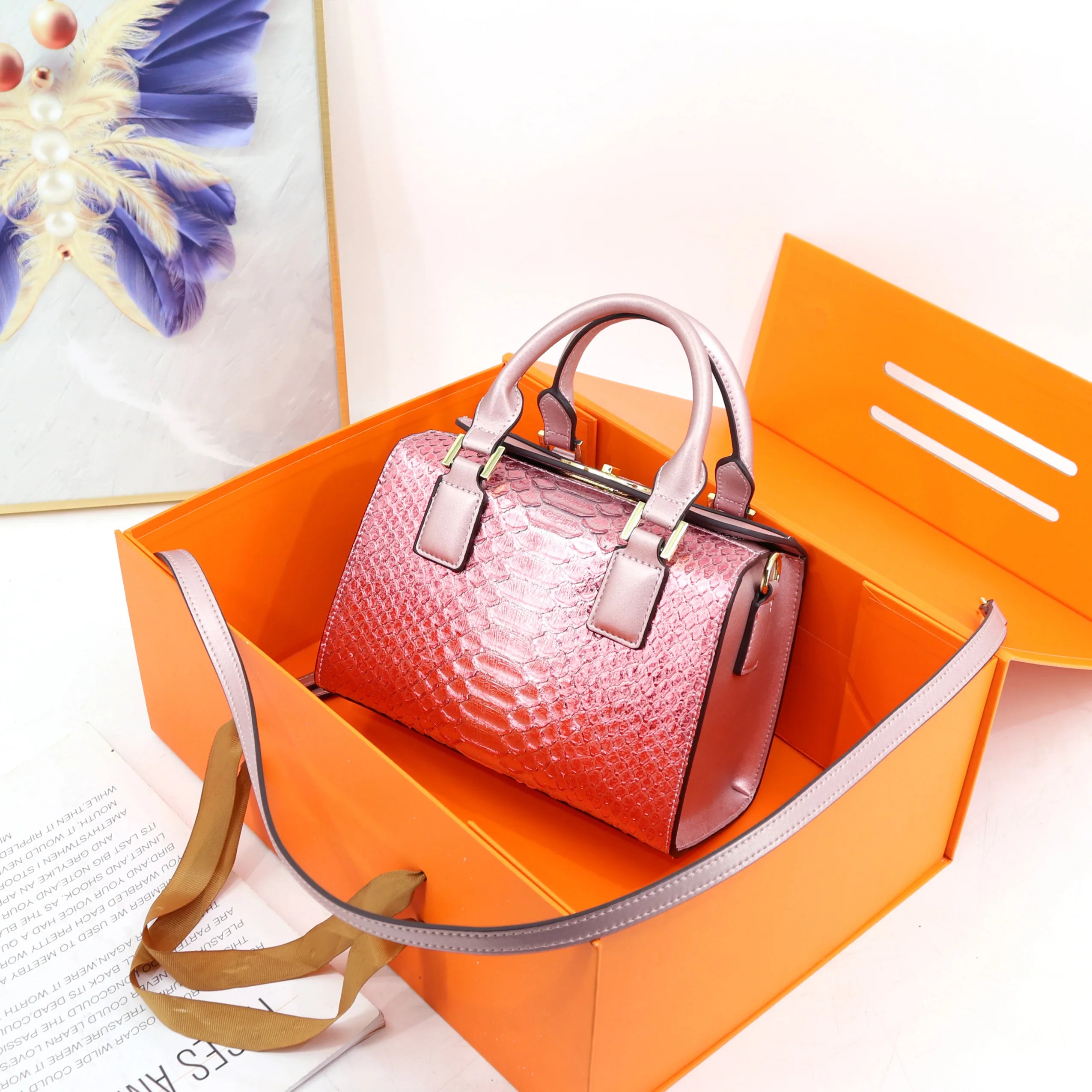 Women's Luxury Design Bag Genuine Leather Quality Handbag