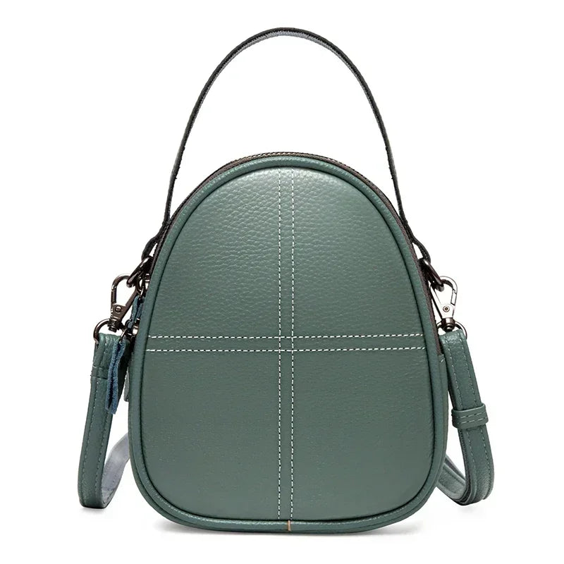 Fashionable High-end Texture Crossbody Bag Genuine Leather Mini Mobile Phone Bag