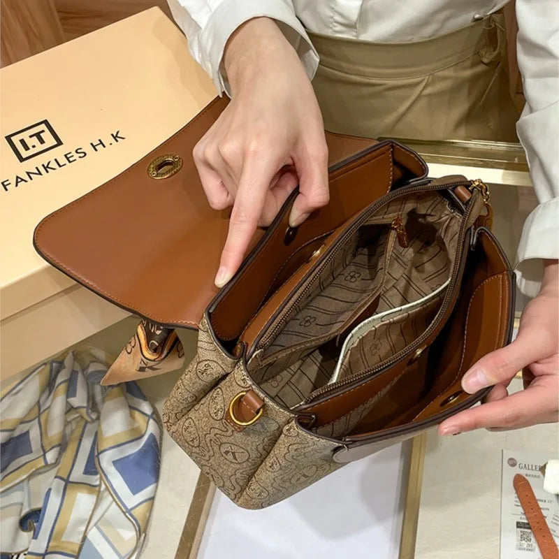Women's Handbag High Quality Texture Retro Single Shoulder Bag