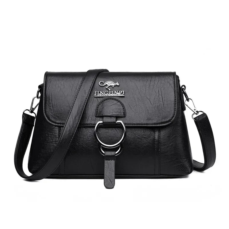 Single Shoulder Bag PU Soft Leather Texture Women's Bag Large Capacity Crossbody