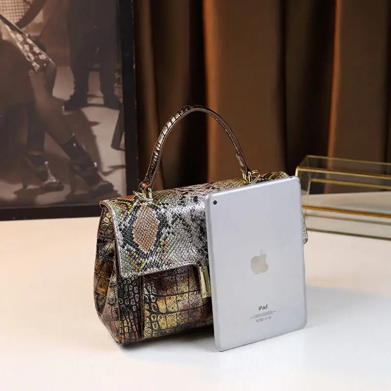 Luxury Design High Quality Fashion Crocodile Snake Print Handbag
