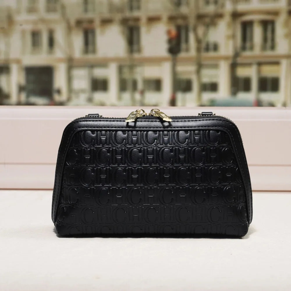 Fashionable Small Square Letter Embossed Chain Crossbody Bag