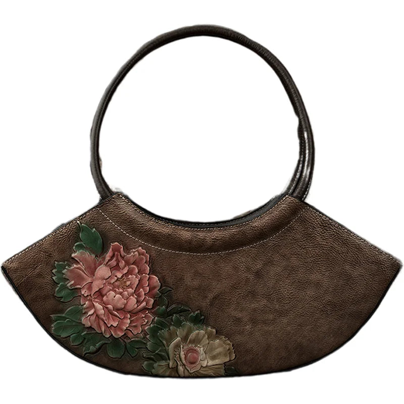 Retro genuine leather bag single-shoulder crossbody bags versatile handbag