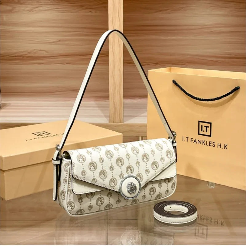 Brand women's shoulder bag high-end texture niche design