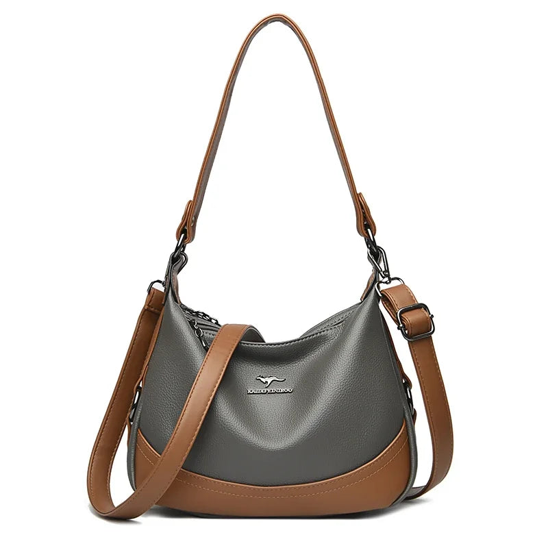 High-Quality Leather Handbag Luxury Design Shoulder Bag