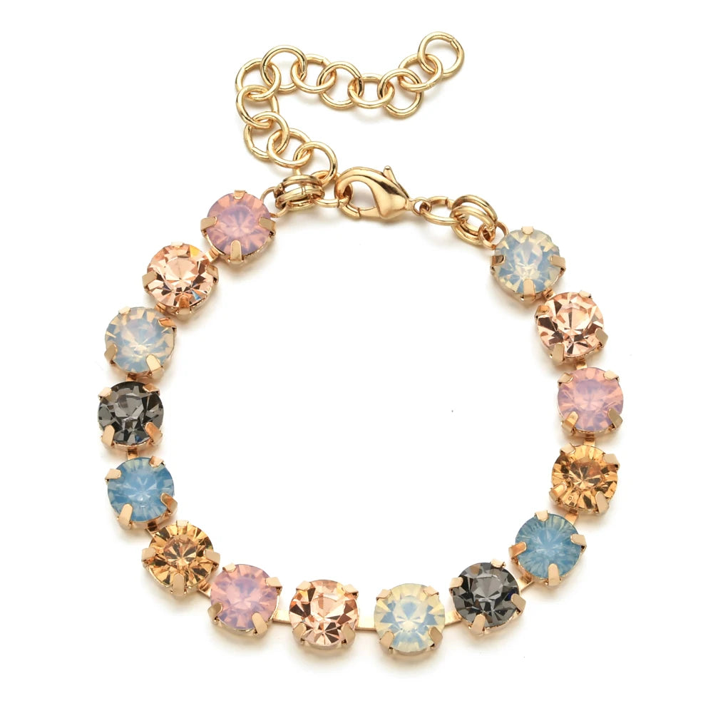 8mm Cubic Zirconia Tennis Bracelet Chain Bracelets Gold Color Chain Jewelry