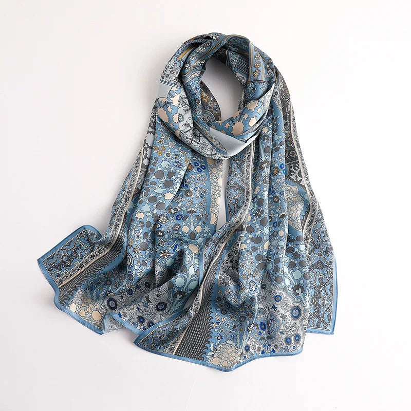 100% elegant Silk Scarf Shawl Beach Silk Scarfs Luxury Print