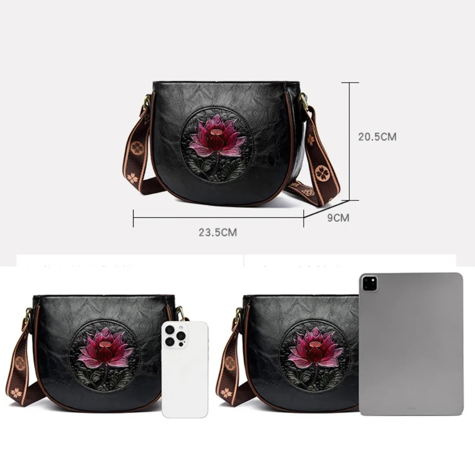 Flower Luxury Handbag Women Bags Designer Leather Shoulder Messenger Crossbody