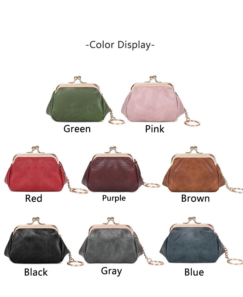 Retro mini lock clip coin purse daily portable cute handheld bag