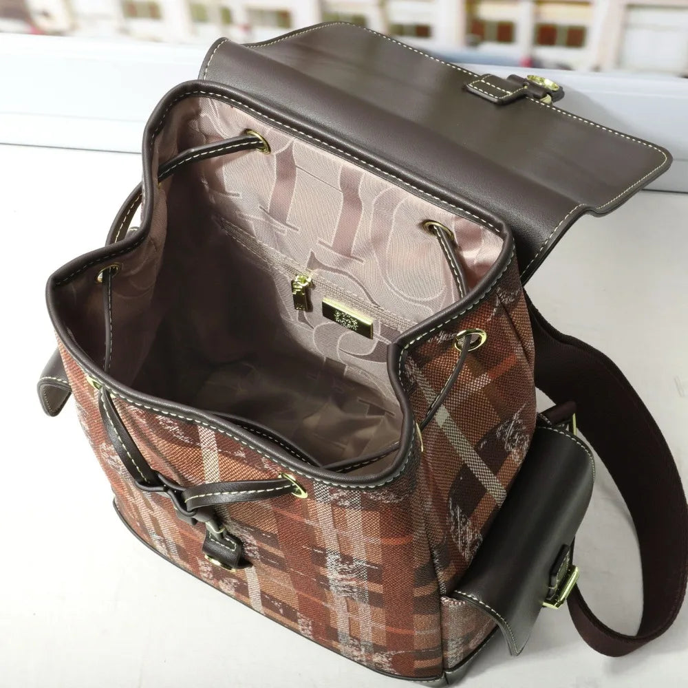 Color Block Backpack for Women Stylish College Backpack Large Capacity Bag