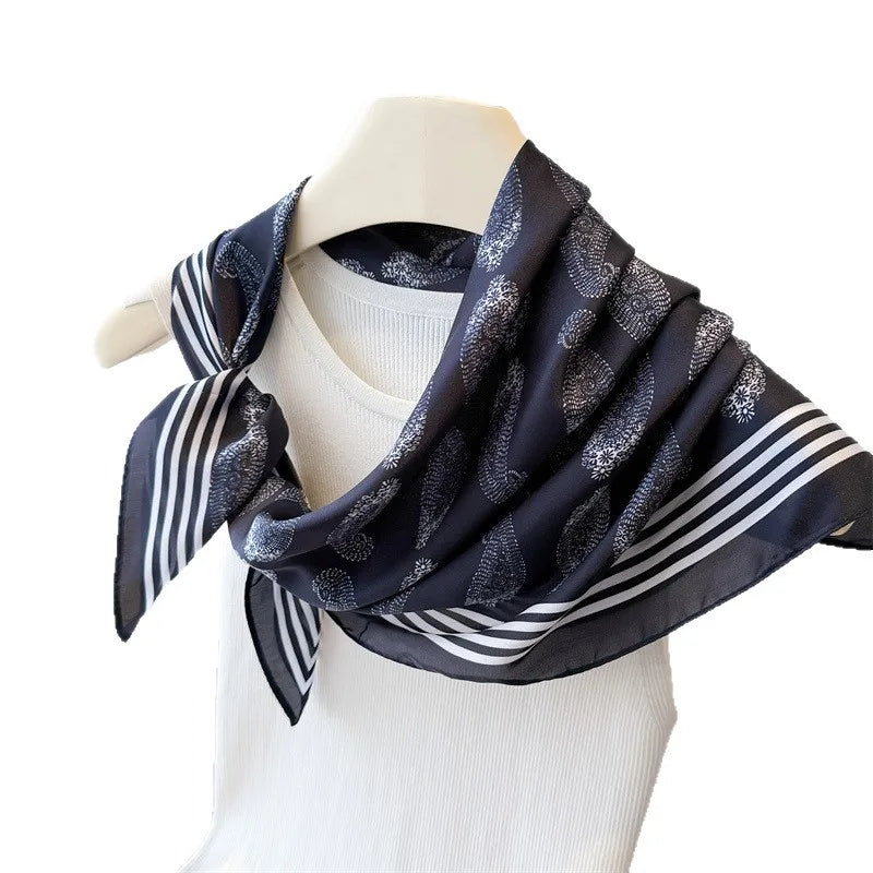 Fashion Silk Scarves Versatile High-end Cashew Print Silk Ladies Square Scarf