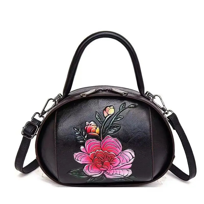 Stylish Bag Retro Coin Purse Women's Bags Multi-layered Oval Fashionable Bag