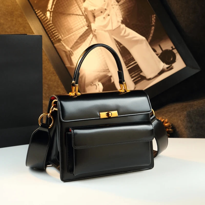 Genuine Leather Women Single-shoulder Crossbody Bag