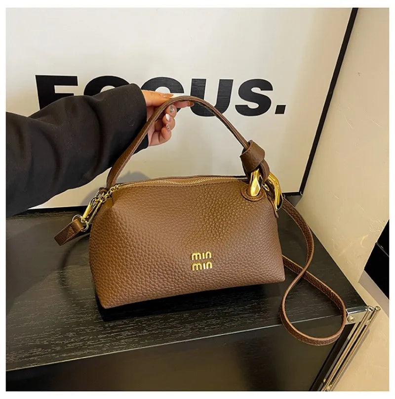 Luxury soft leather handbag for women simple and elegant stylish purse