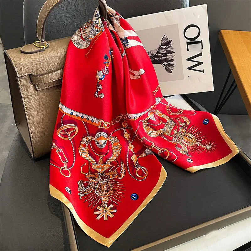 100% Silk Scarf Elegant Luxury High Quality Fashion