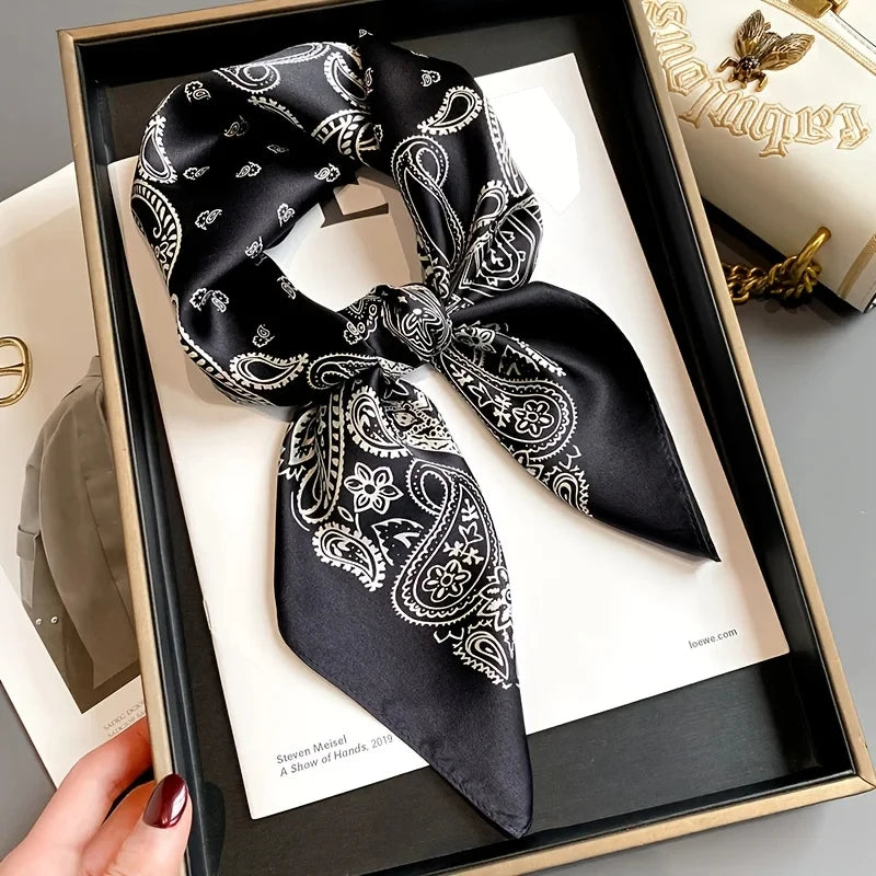 Imitation Silk Printed Square Scarf Fashion Accessories