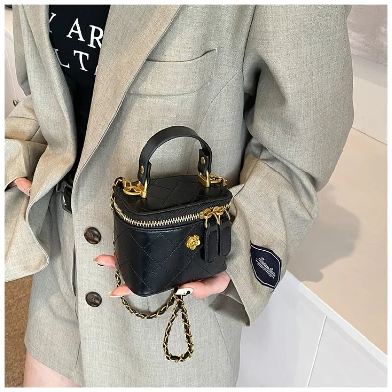 Mini Square Chains Handbag Thread Crossbody Bags Designer Box Bag with Short Handle