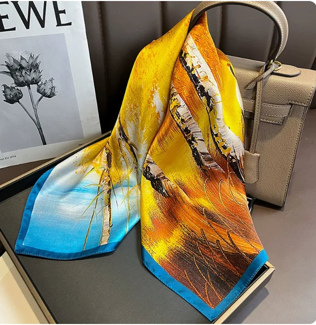 100% Silk Scarf Elegant Luxury High Quality Fashion