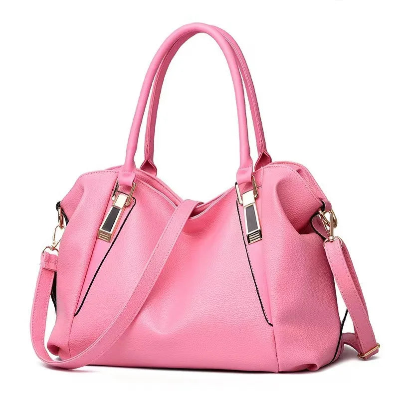 Casual Fashion Women Shoulder Bag Solid Color Soft Large Capacity Bag Crossbody Bag