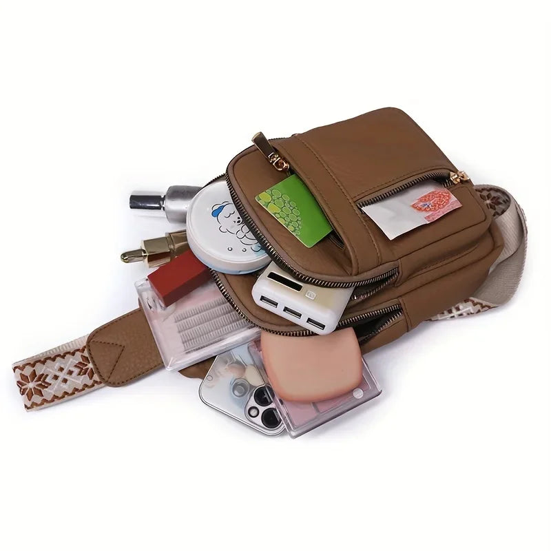 Fashion Women's Bag Leather Casual Chest Bag Versatile Shoulder Bag For Women